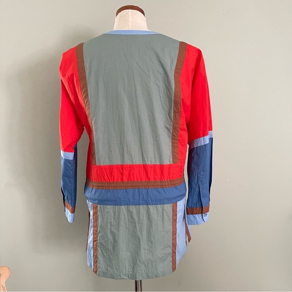 Tory Burch Color Block Poplin Cotton Tunic size 8 preowned - Picture 7 of 10